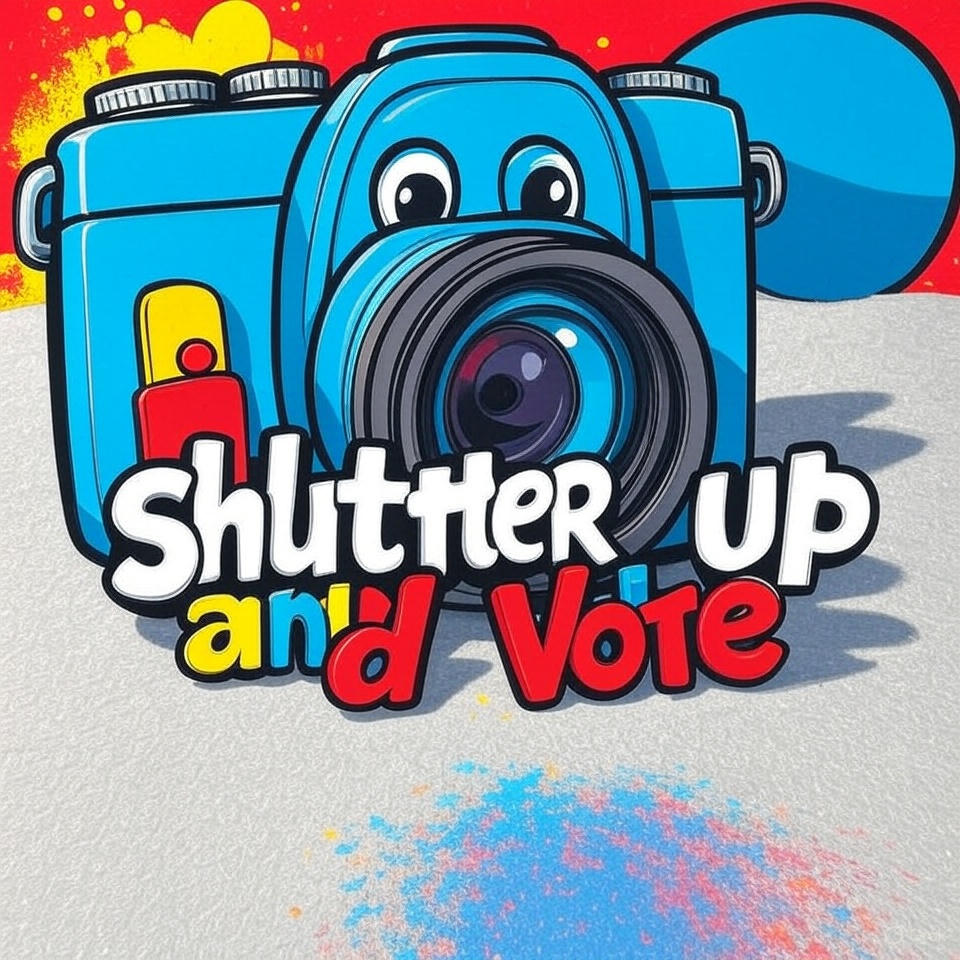 Shutter Up And Vote logo